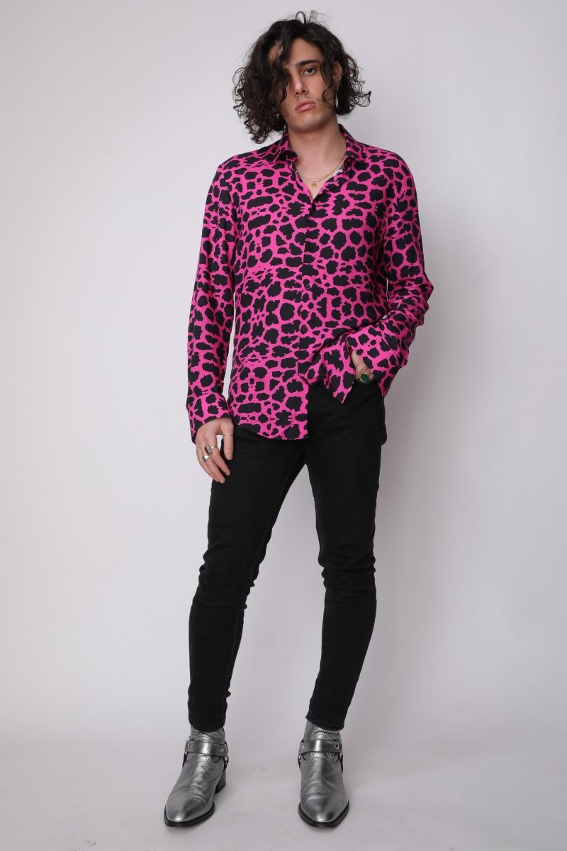 Rainer - Camicia Uomo Rossa Moderna Stile Contemporaneo