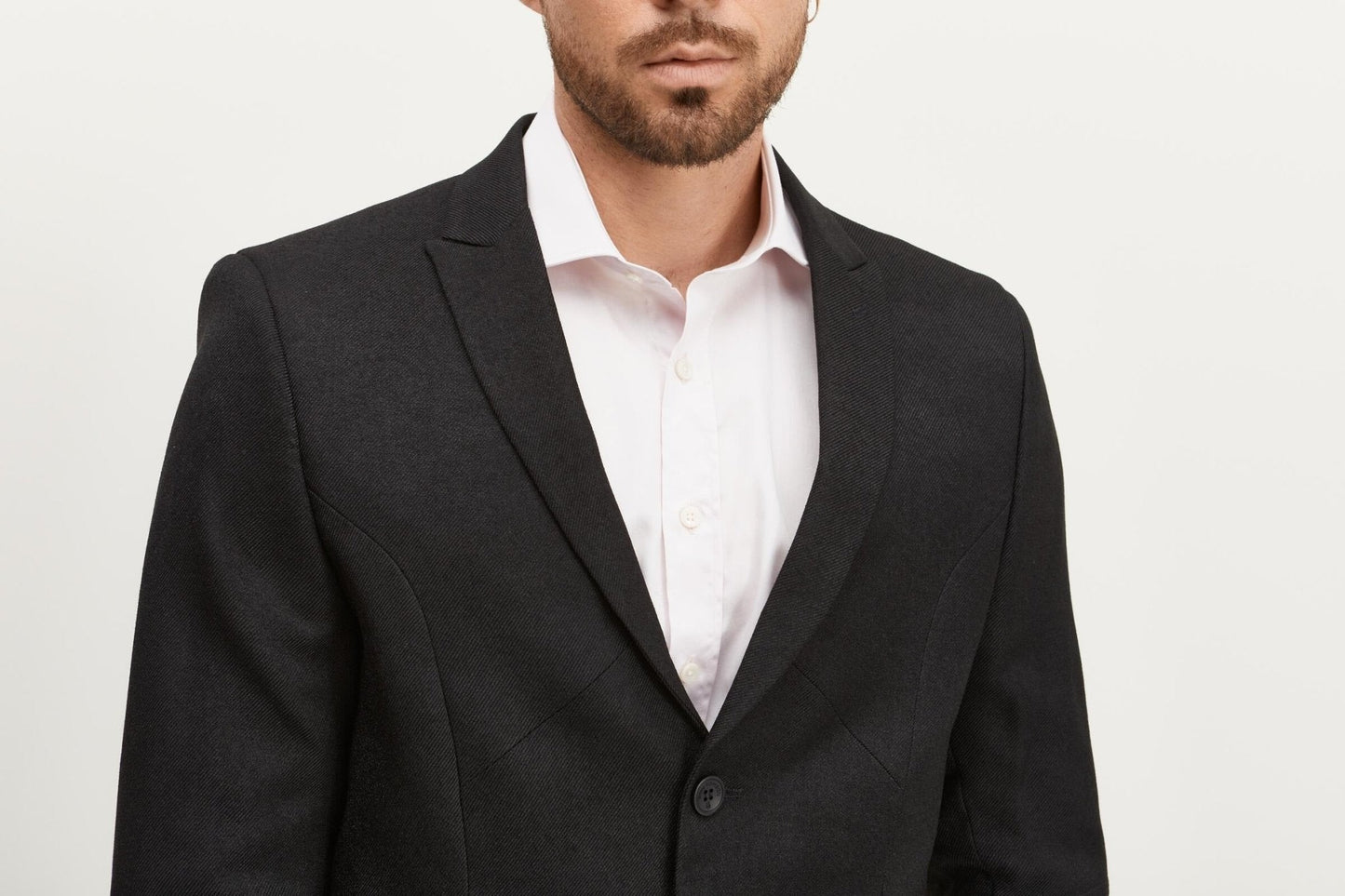Lazzaro - Blazer Geometrico Uomo Nero Stile Moderno
