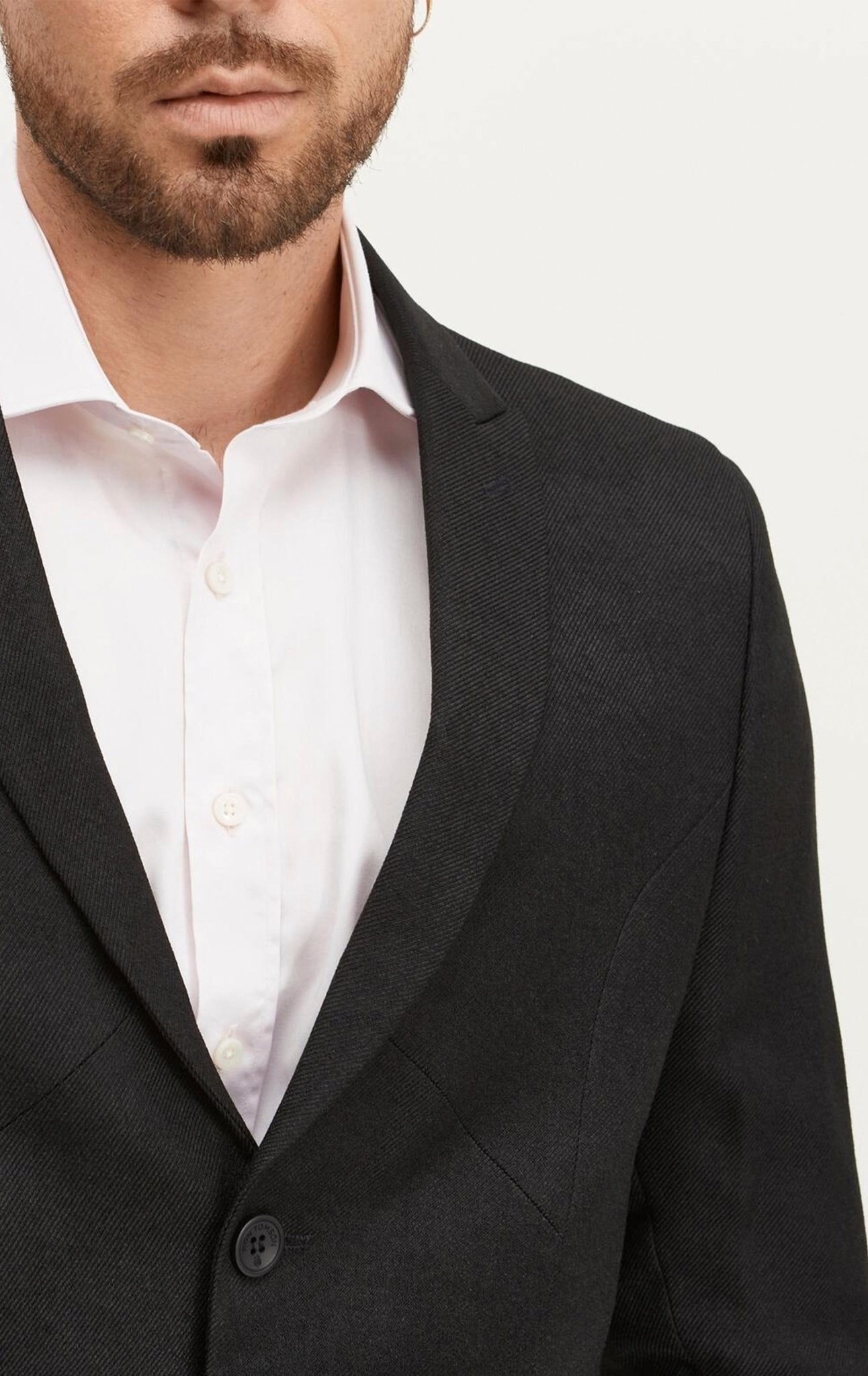 Lazzaro - Blazer Geometrico Uomo Nero Stile Moderno