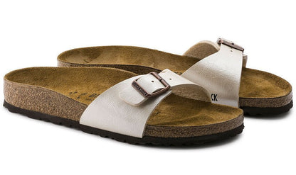Rexel - Sandali Slide Donna Bianco Perla Eleganti Moderni