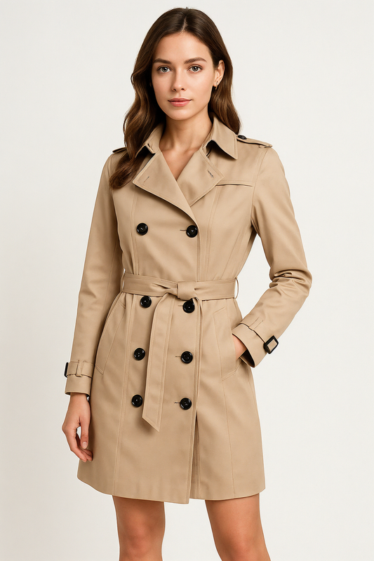 Nadia - Trench Elegante Bicolore da Donna