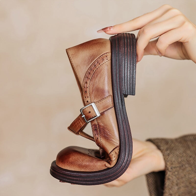 Melania - Scarpe donna Mary Jane punta chiusa fibbia