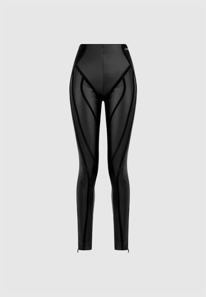 Rita - Leggings neri effetto modellante donna eleganti