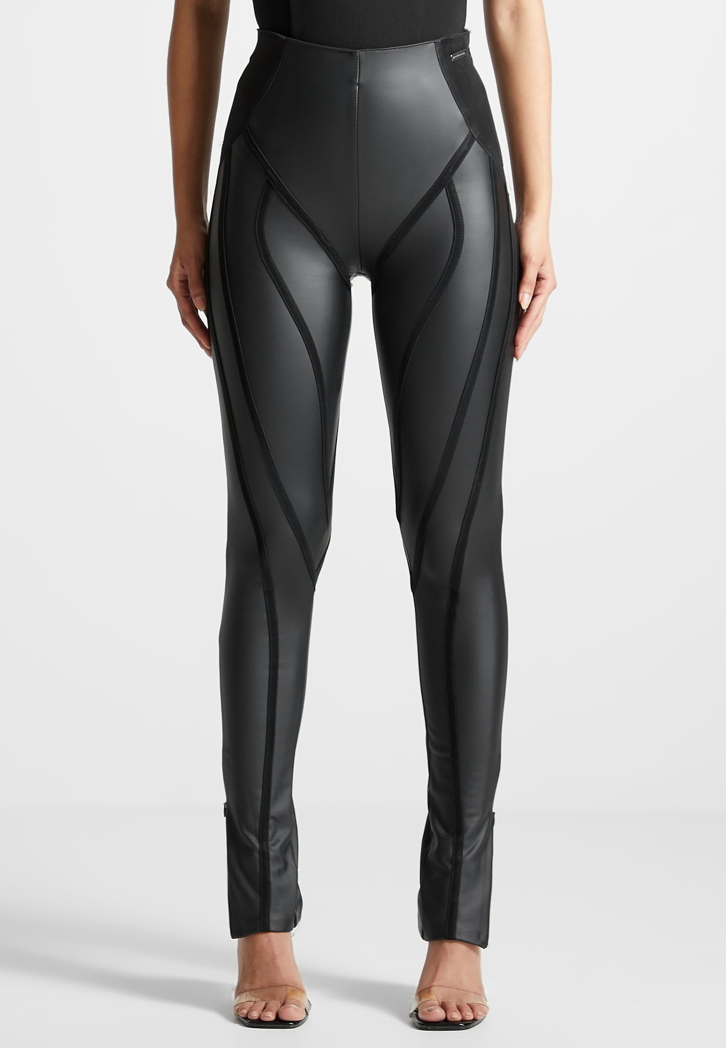 Rita - Leggings neri effetto modellante donna eleganti
