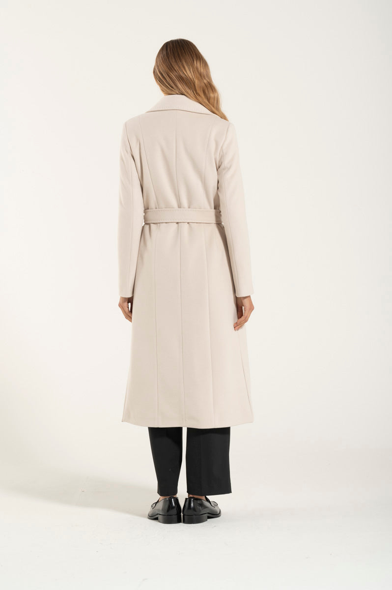 Tisella - Cappotto Donna Elegante Color Crema