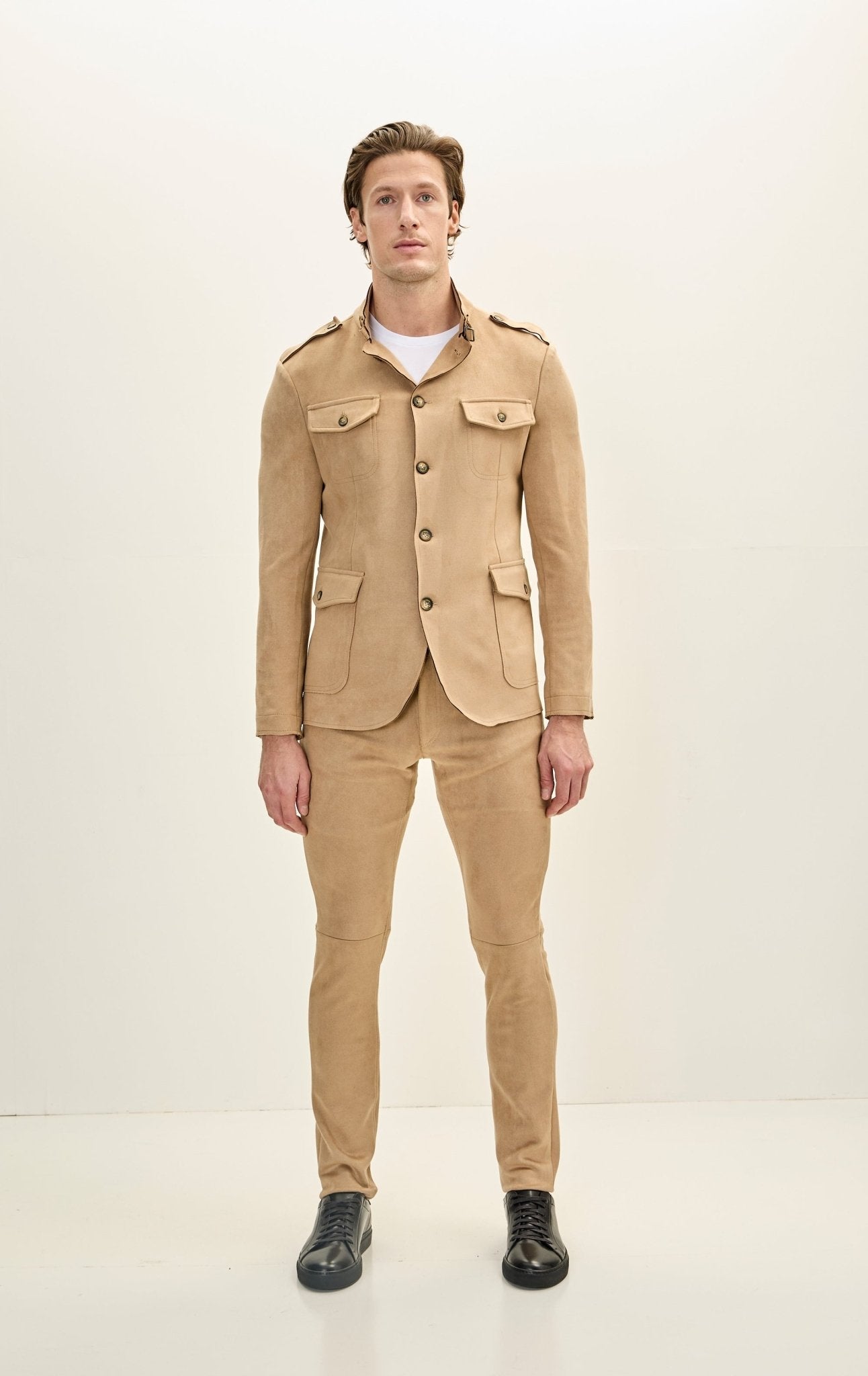 Livio - Giacca Safari Uomo Leggera Stone Stile Moderno