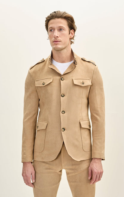 Livio - Giacca Safari Uomo Leggera Stone Stile Moderno