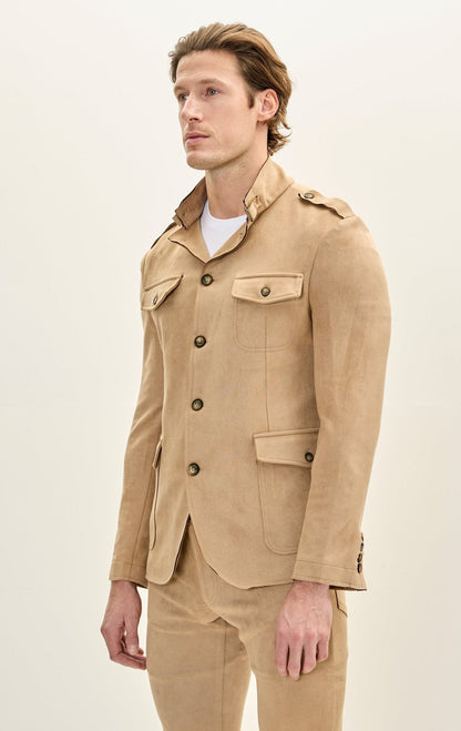 Livio - Giacca Safari Uomo Leggera Stone Stile Moderno