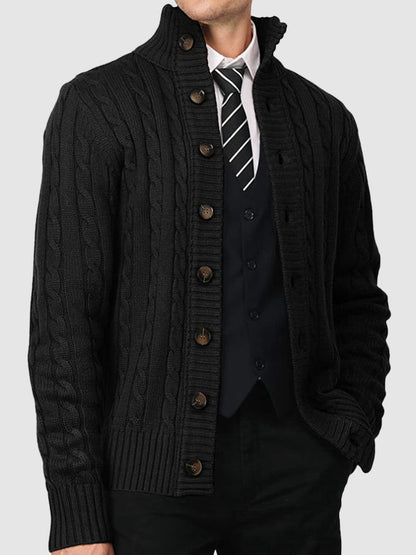 Tommaso - Cardigan Invernale Con Bottoni Uomo Elegante