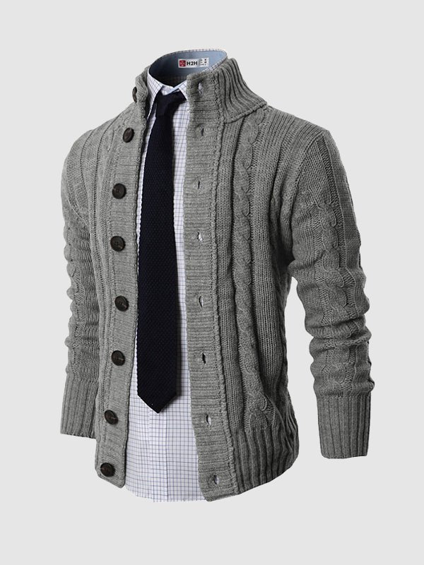 Tommaso - Cardigan Invernale Con Bottoni Uomo Elegante