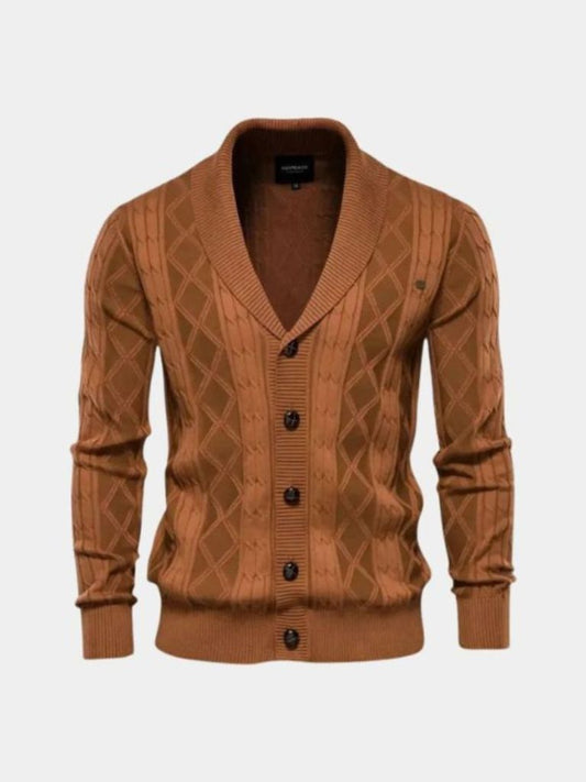 Tigrano - Cardigan Minimalista Elegante Da Uomo