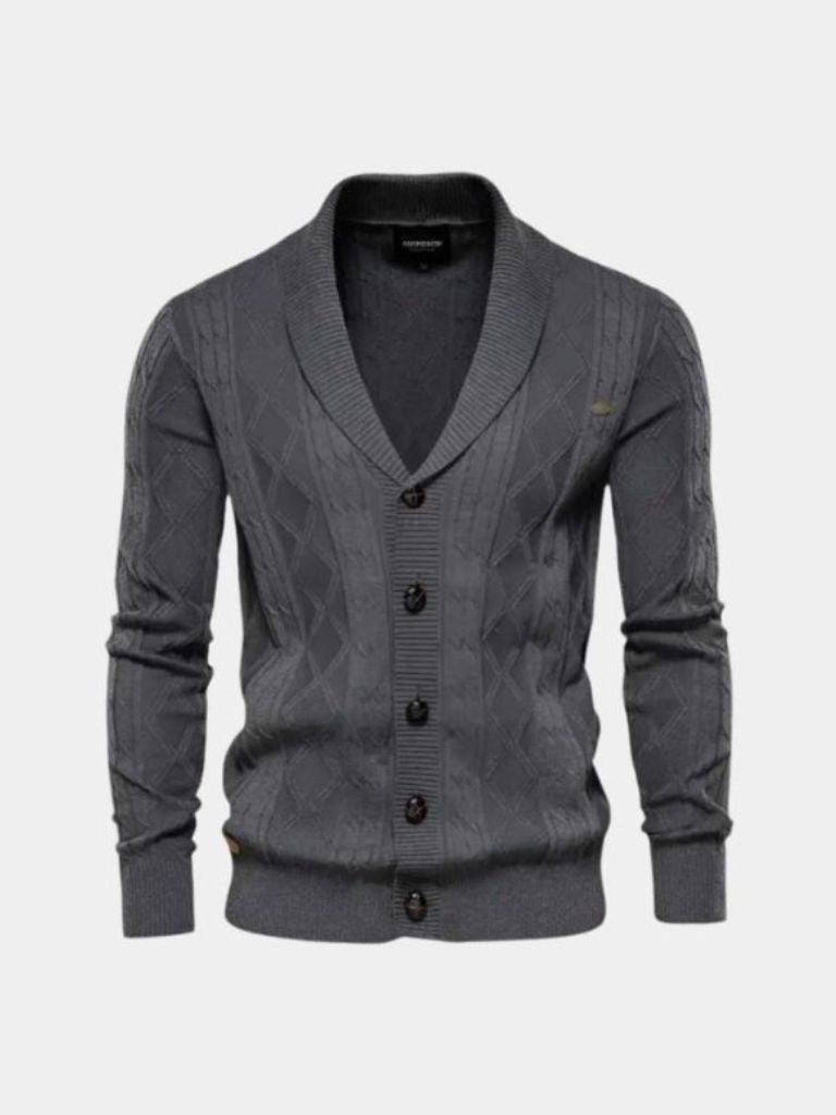 Tigrano - Cardigan Minimalista Elegante Da Uomo