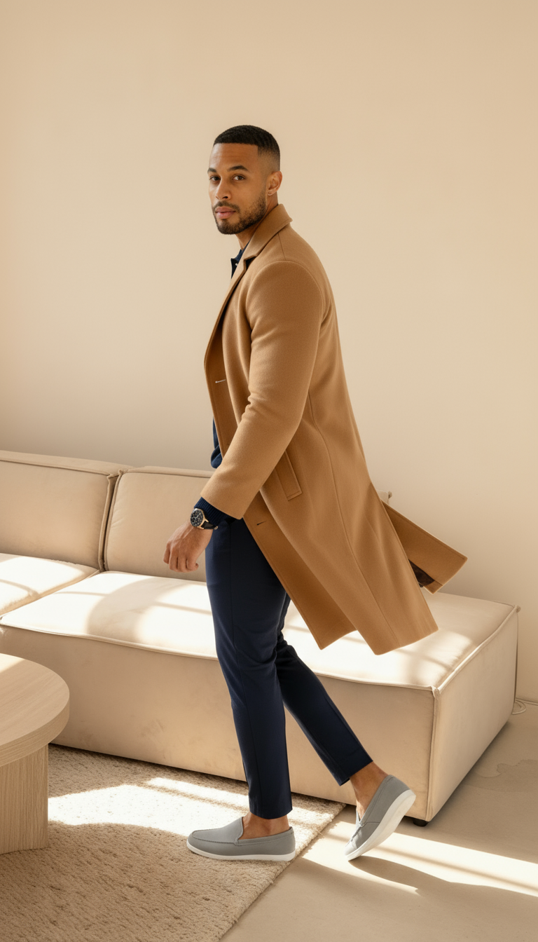 Jules - Cappotto Uomo Sartoriale Monopetto Lunghezza Media