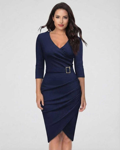 Samanta - Abito Midi Donna Elegante Femminile Moderno Versatile