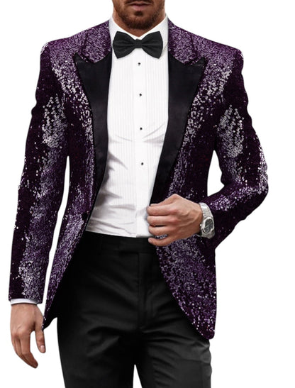 Hugo - Blazer Uomo Retrò con Effetto Glitter