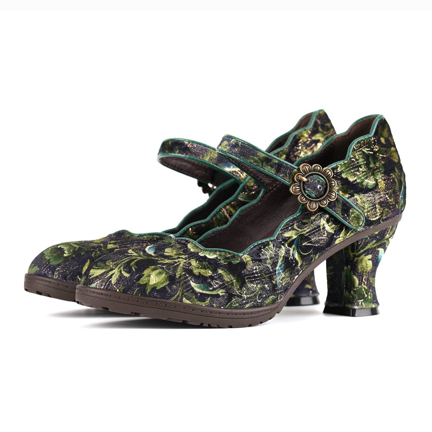Rimae - Scarpe Pumps Ricamate Retro Eleganti Donna