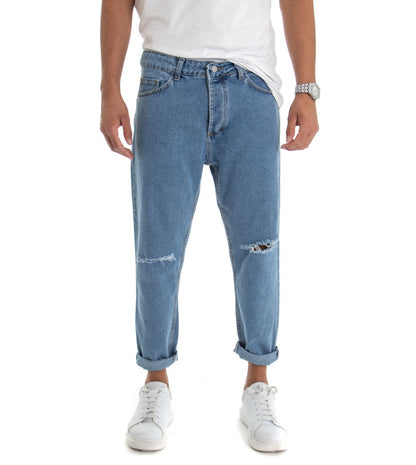 Tristano – Pantaloni Cinque Tasche Taglio Al Ginocchio Dalla Linea Sportiva