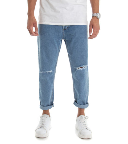 Tristano – Pantaloni Cinque Tasche Taglio Al Ginocchio Dalla Linea Sportiva