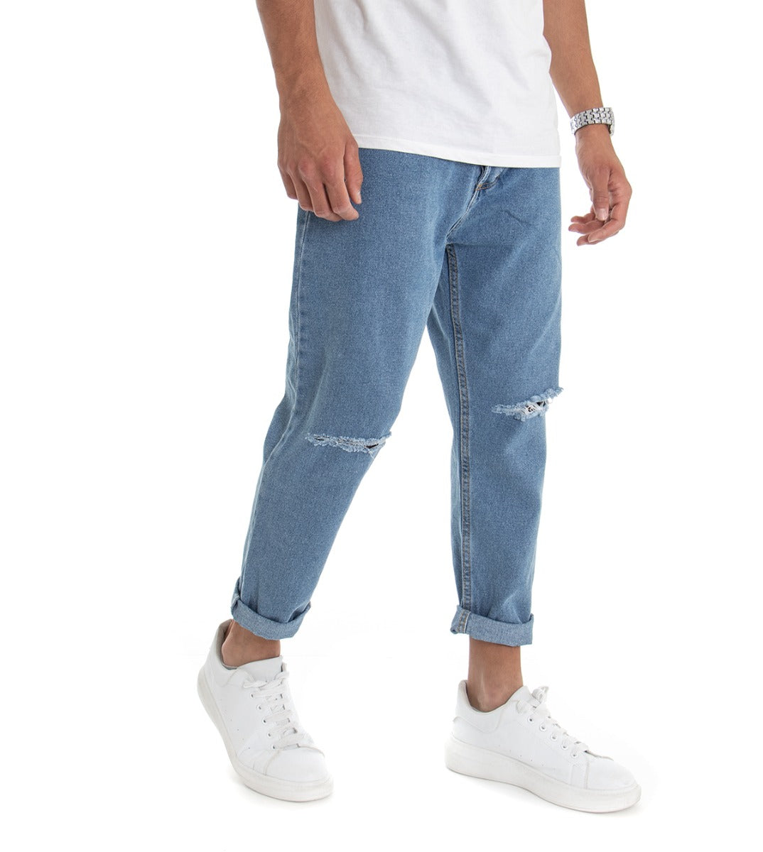 Tristano – Pantaloni Cinque Tasche Taglio Al Ginocchio Dalla Linea Sportiva