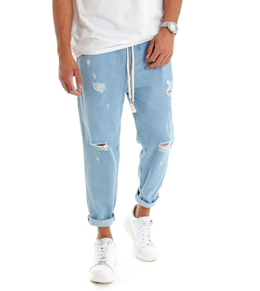 Tommaso – Pantaloni Loose Fit Con Dettagli Usurati Dal Taglio Moderno