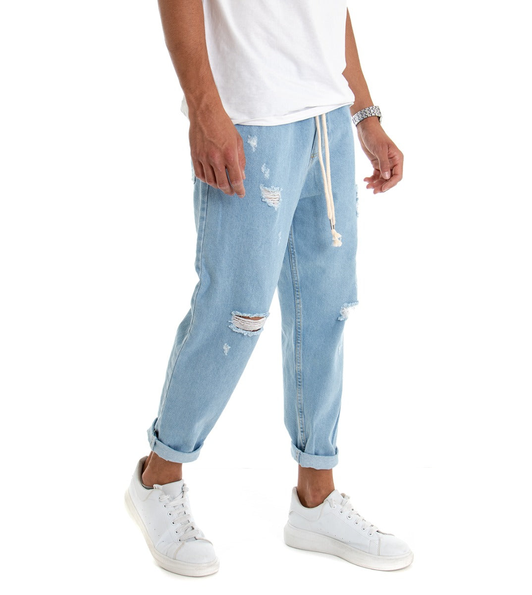 Tommaso – Pantaloni Loose Fit Con Dettagli Usurati Dal Taglio Moderno