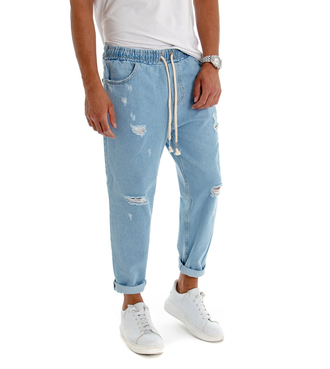 Tommaso – Pantaloni Loose Fit Con Dettagli Usurati Dal Taglio Moderno