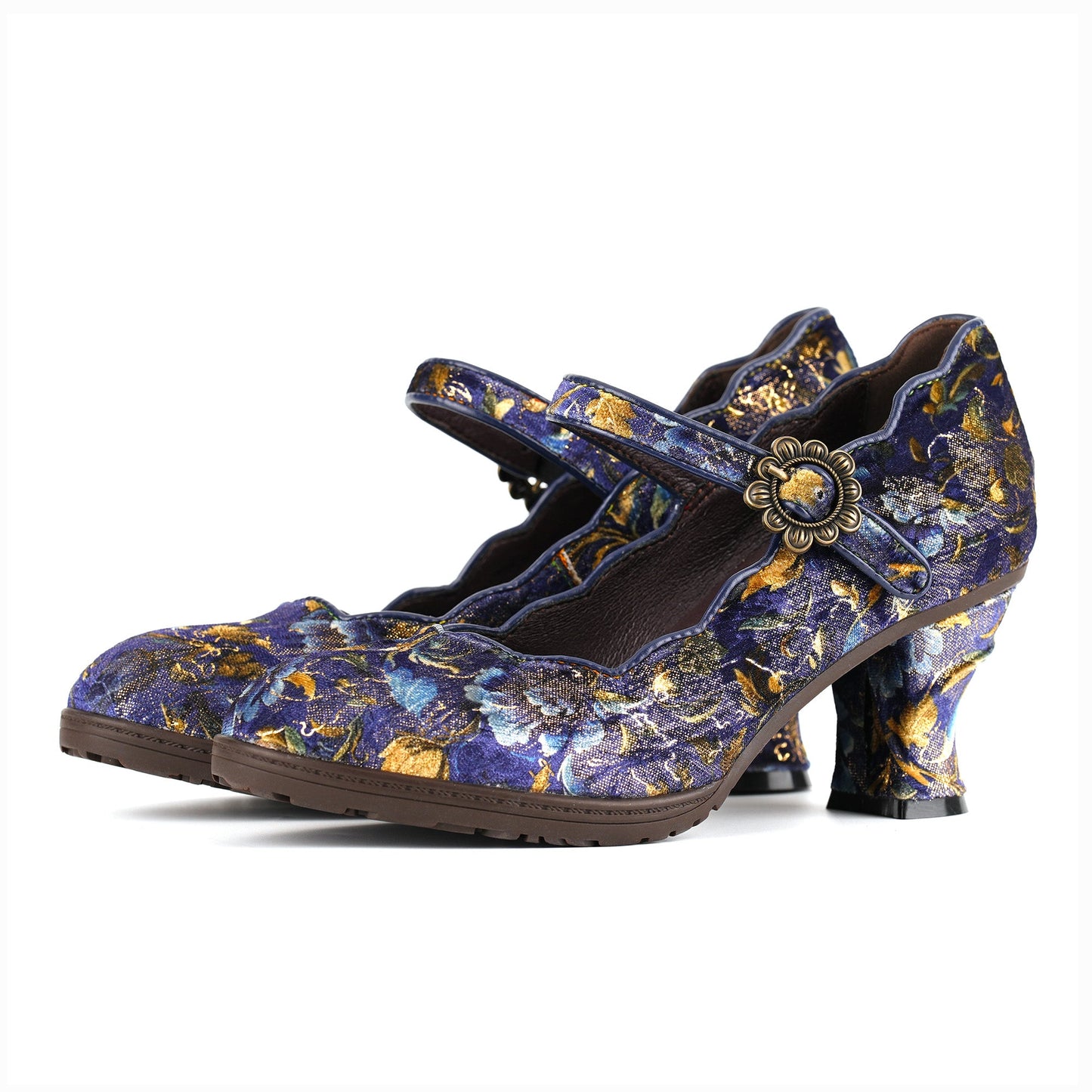 Rimae - Scarpe Pumps Ricamate Retro Eleganti Donna