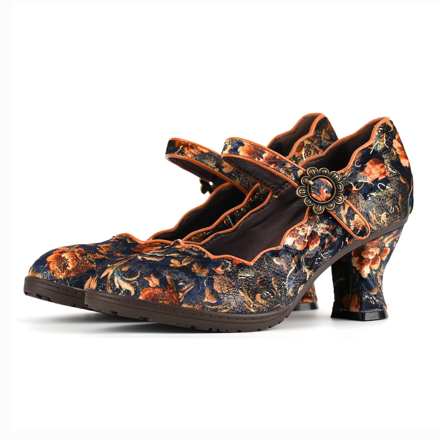 Rimae - Scarpe Pumps Ricamate Retro Eleganti Donna