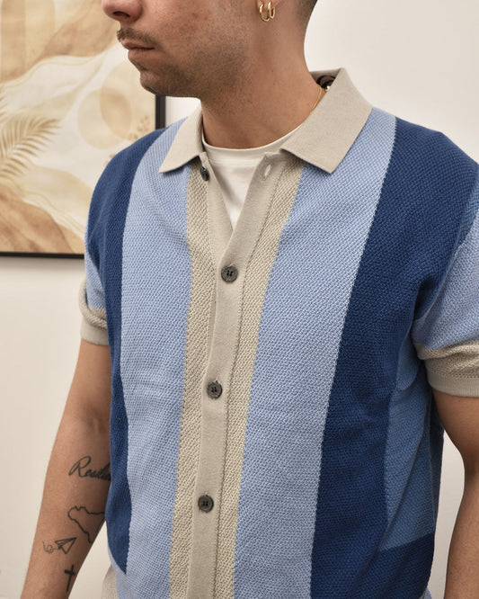 Ilio - Polo Camicia Uomo Estate Leggera Contemporanea