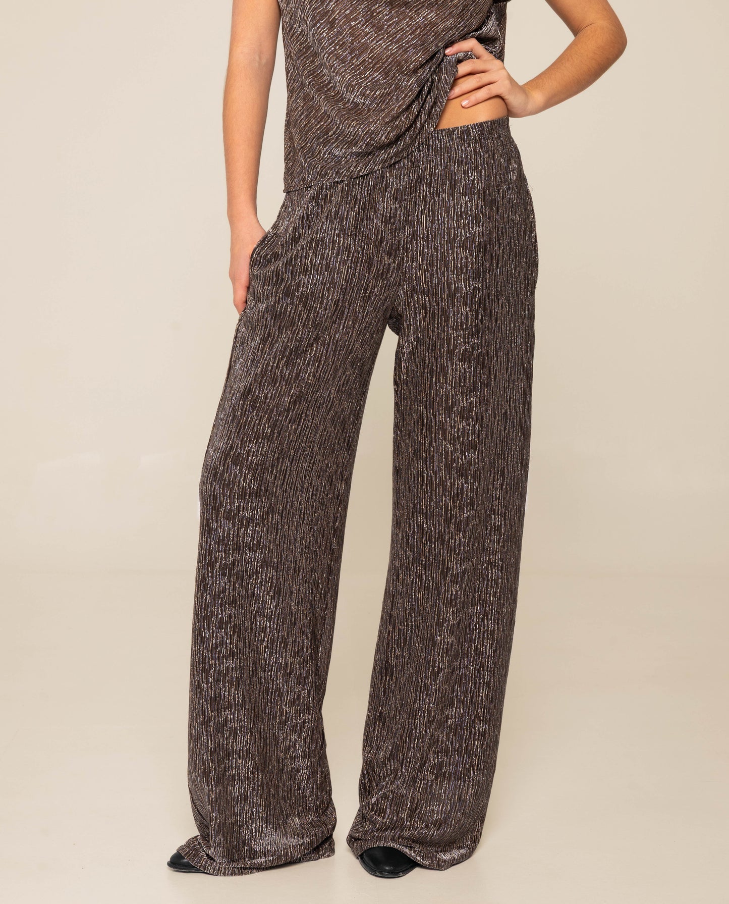 Caterina - Pantalone Almost Texted You Marrone Donna