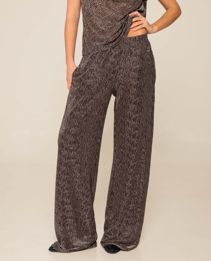 Caterina - Pantalone Almost Texted You Marrone Donna