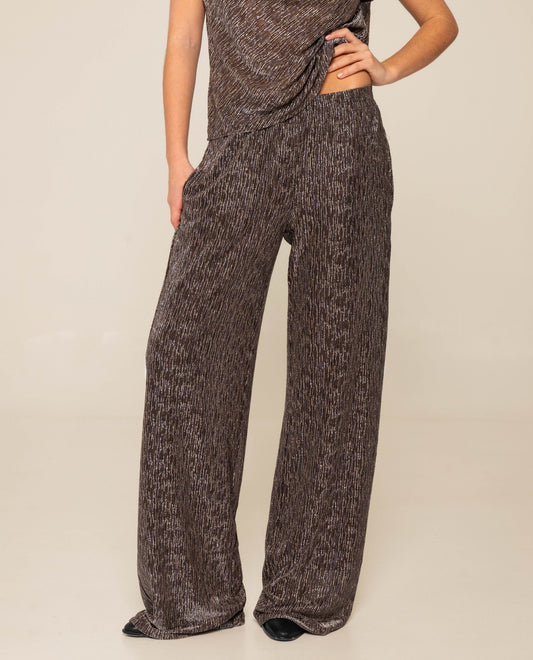 Caterina - Pantalone Almost Texted You Marrone Donna