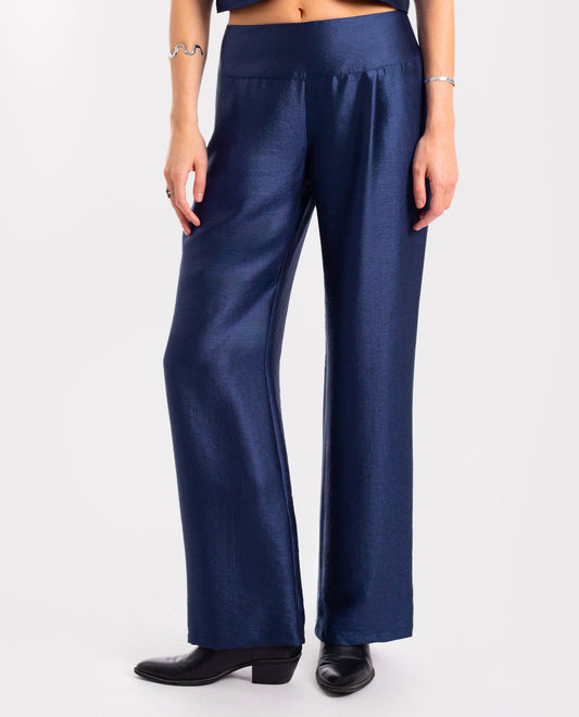 Coral - Pantalone All-In Blu Navy Elegante e Versatile Donna