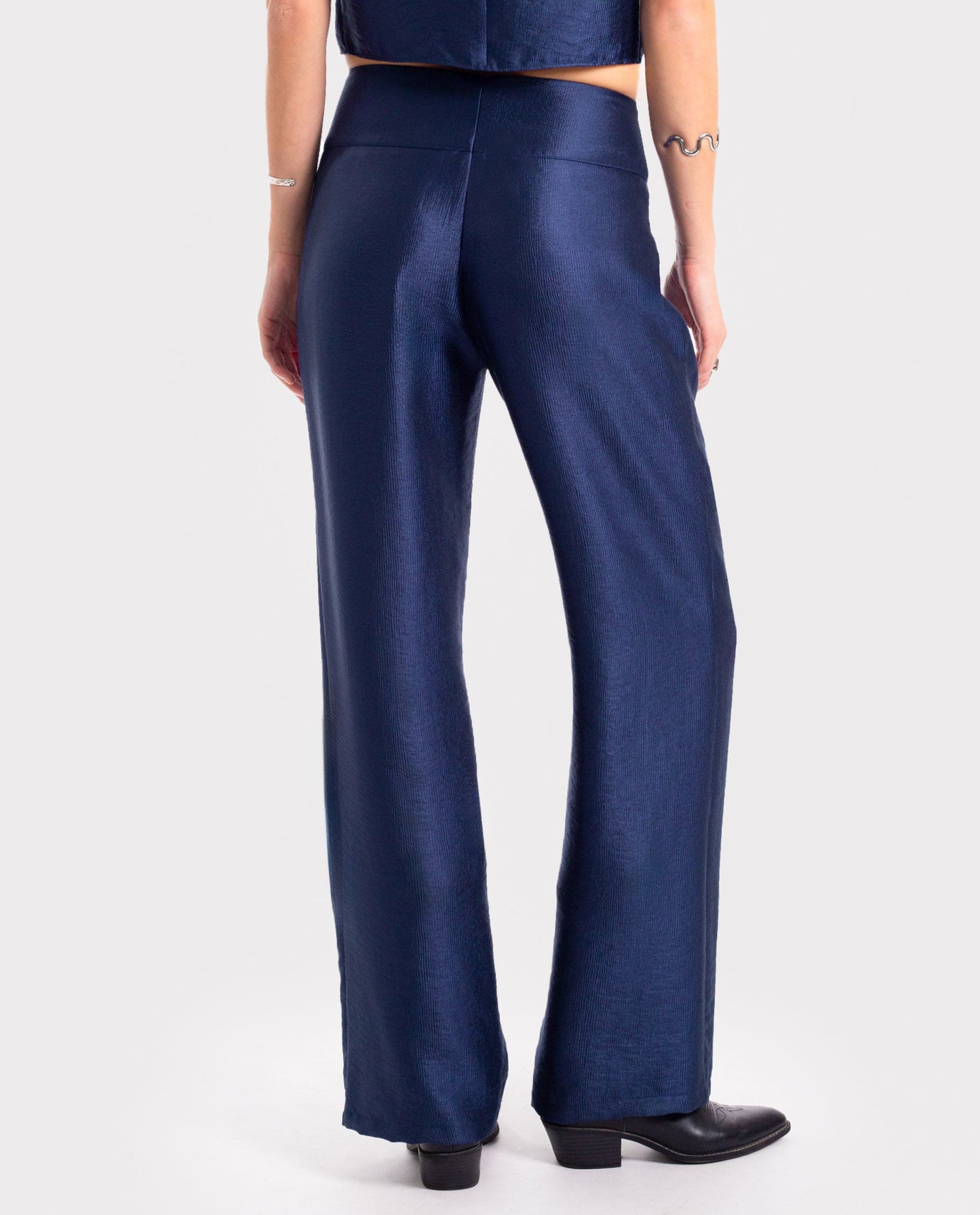 Coral - Pantalone All-In Blu Navy Elegante e Versatile Donna
