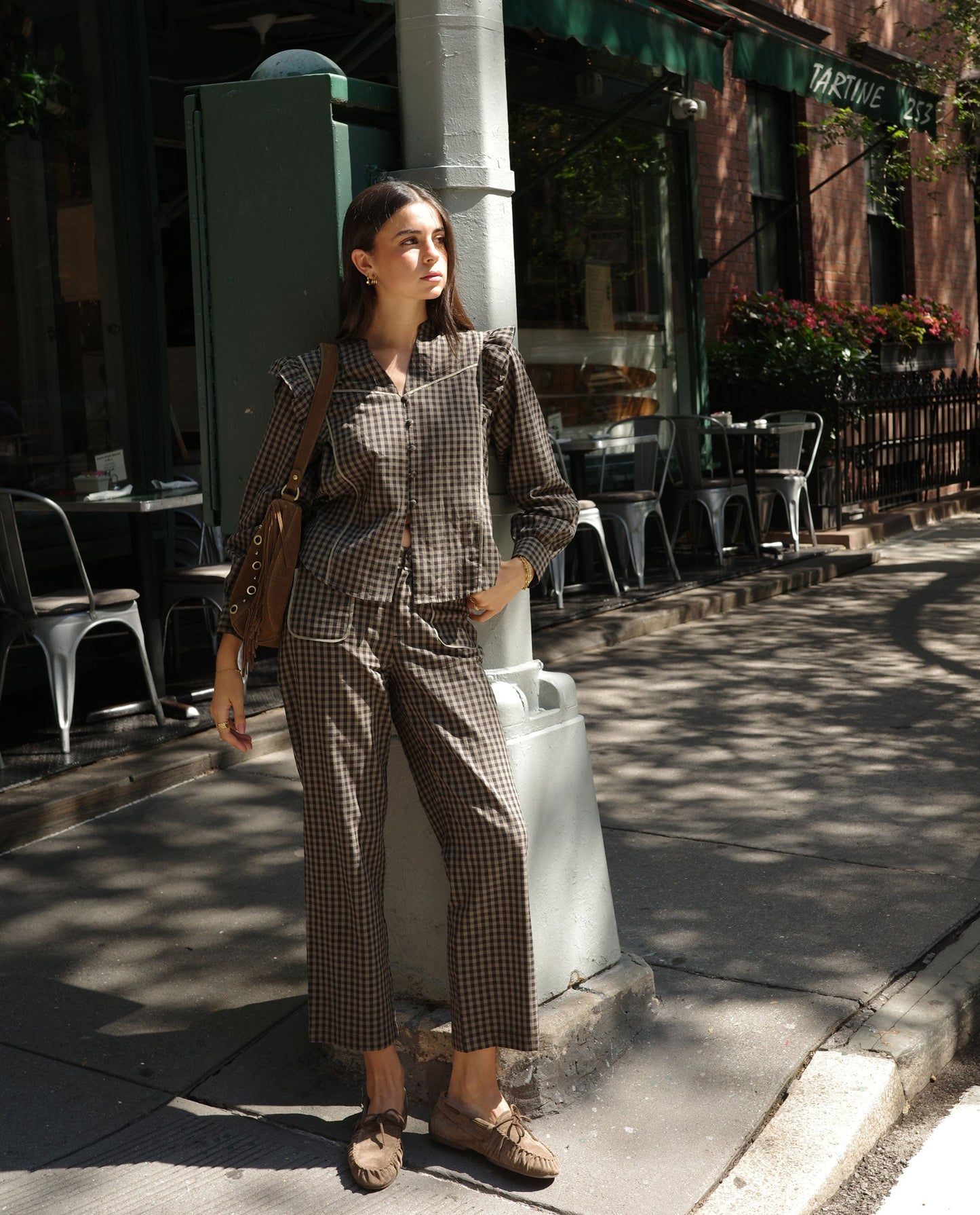 Concetta - Pantalone Casual a Quadri Elegante da Donna