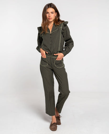 Concetta - Pantalone Casual a Quadri Elegante da Donna