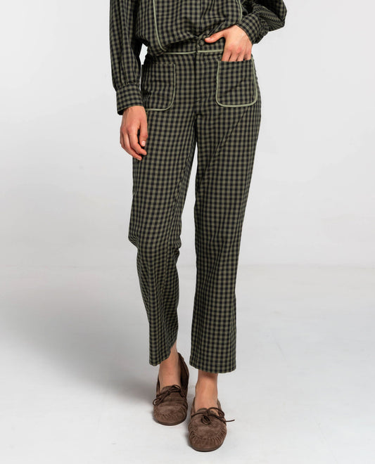 Concetta - Pantalone Casual a Quadri Elegante da Donna