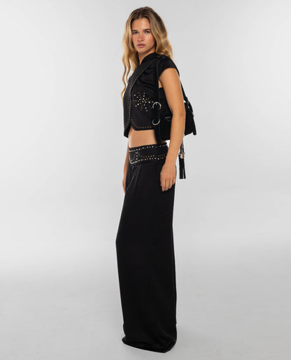 Clelia - Pantalone Sartoriale Nero Elegante da Donna
