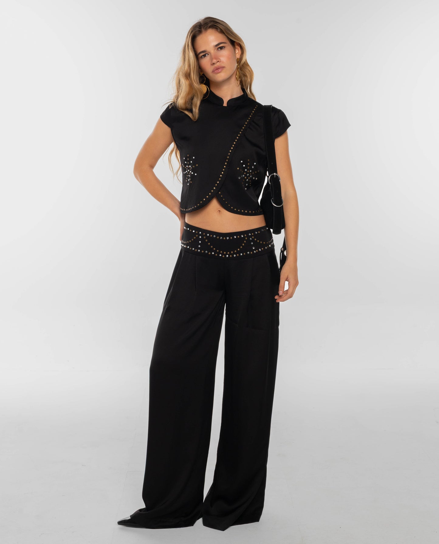 Clelia - Pantalone Sartoriale Nero Elegante da Donna