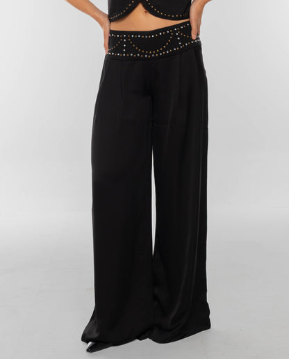 Clelia - Pantalone Sartoriale Nero Elegante da Donna