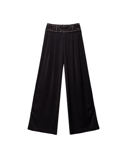 Clelia - Pantalone Sartoriale Nero Elegante da Donna
