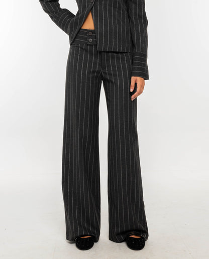 Cosima - Pantalone Donna Grigio Elegante Comodo e Versatile