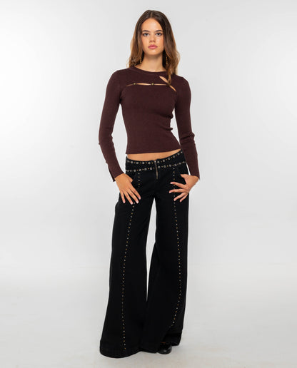 Clementina - Jeans Skinny Nero Elegante da Donna