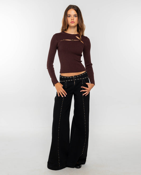 Clementina - Jeans Skinny Nero Elegante da Donna