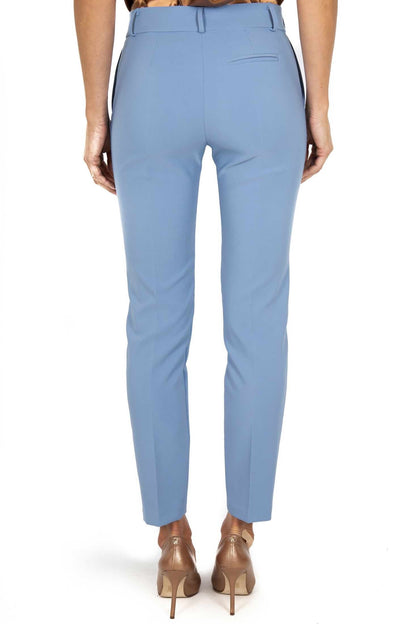 Ksenia - Pantalone Sigaretta Donna Azzurro Elegante