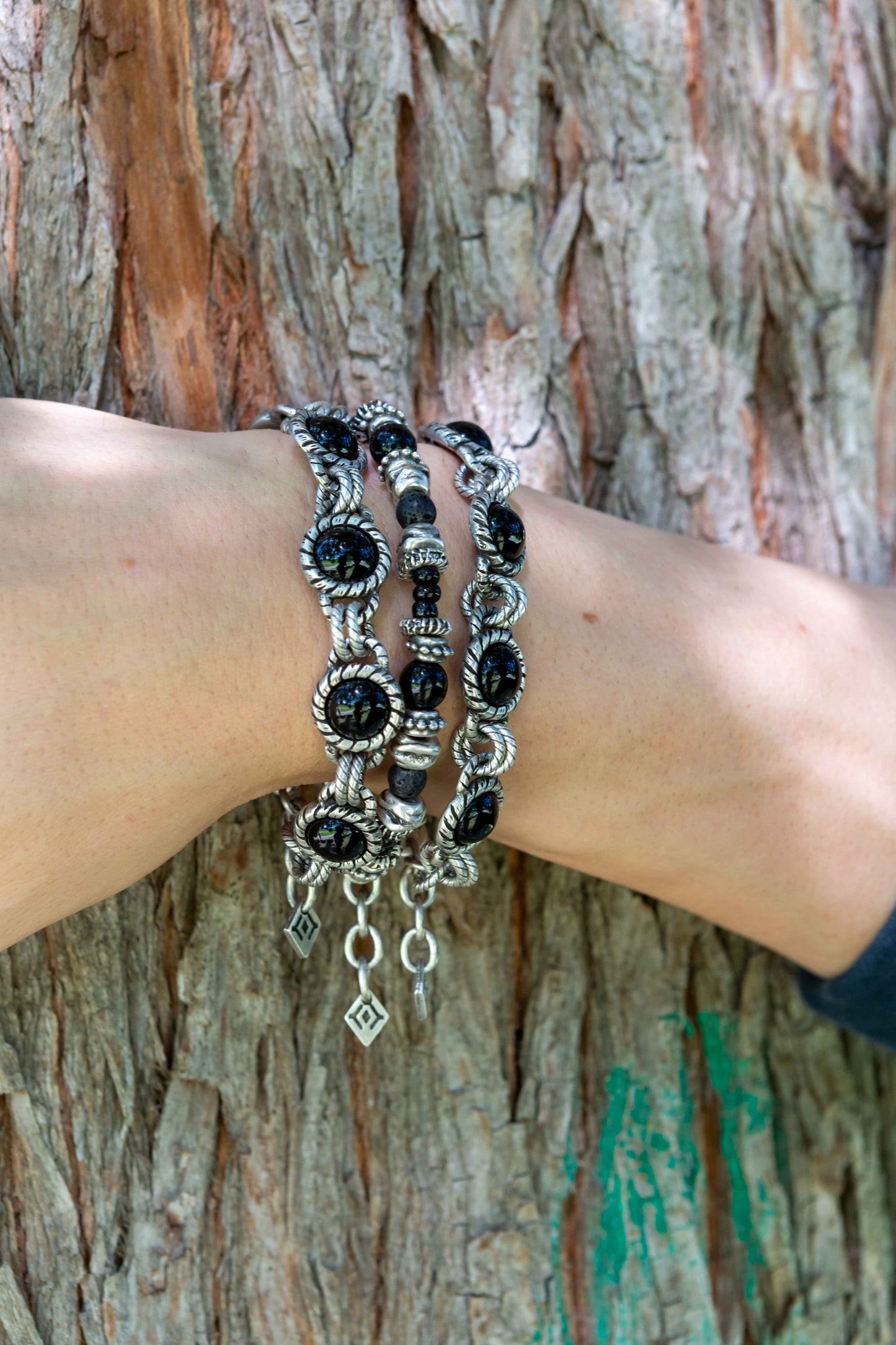 Prospero - Bracciale Nero Uomo Elegante Moderno