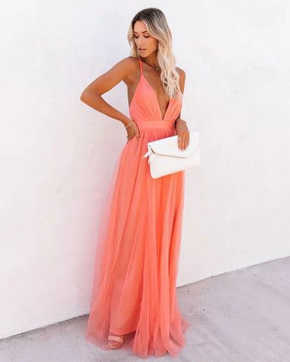 Valeria – Abito Maxi Con Stampa Floreale Dalla Linea Fluida