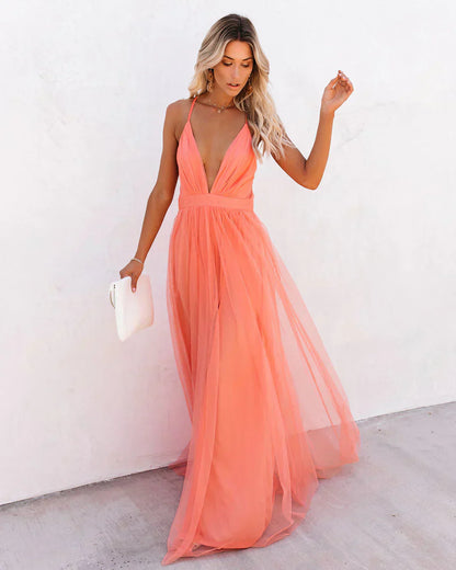 Valeria – Abito Maxi Con Stampa Floreale Dalla Linea Fluida