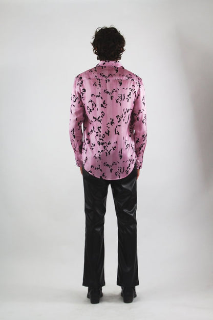 Raimundus - Camicia Uomo Rosa Moderna Stile Contemporaneo