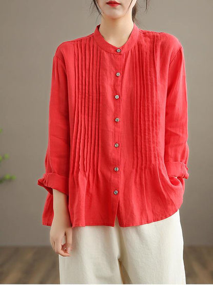 Teodora - Tunica Camicia Donna Bianca Ramie Naturale Moderna